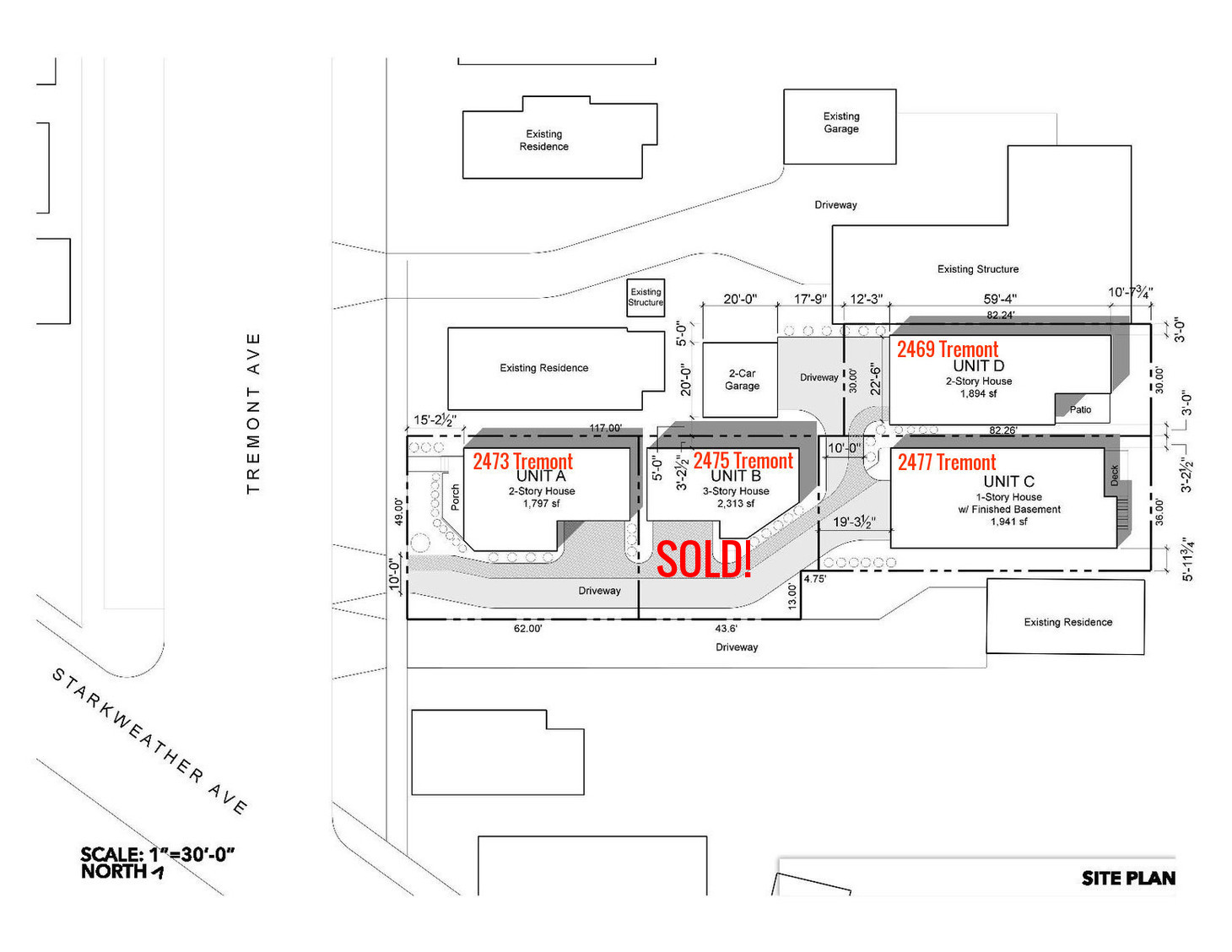 Tremont Lane Site Plan & Aerial Overview